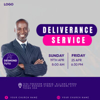 Grey Professional Church Service Instagram Post Instagram-Beitrag template