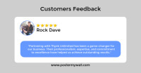 Grey Professional Client Review Facebook Shared Image template