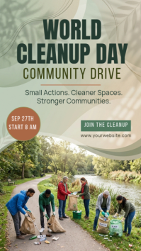 Abu-abu Community Cleanup Event Instagram Story Template