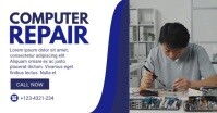 Grey Professional Computer Repair Facebook Shared Image template