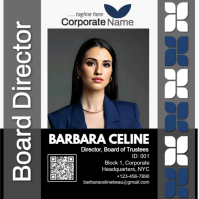 Grey Professional Business Id Square (1:1) template