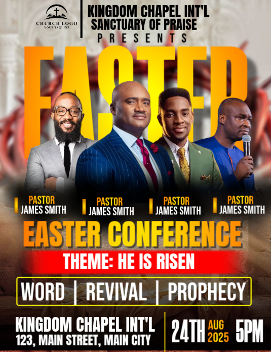 Brown Easter Conference Flyers Template | PosterMyWall