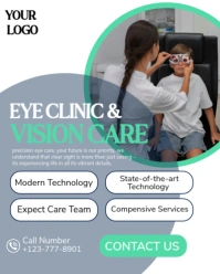 Grey Professional Eye Clinic Instagram Portrait template