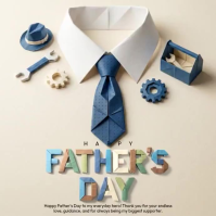 Grey Professional Father's Day Square Video template