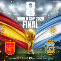 Grey Professional FIFA World Cup 2026 Final Instagram Post template