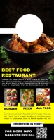 Grey Professional Food Restaurant Promotion T Door Hanger template