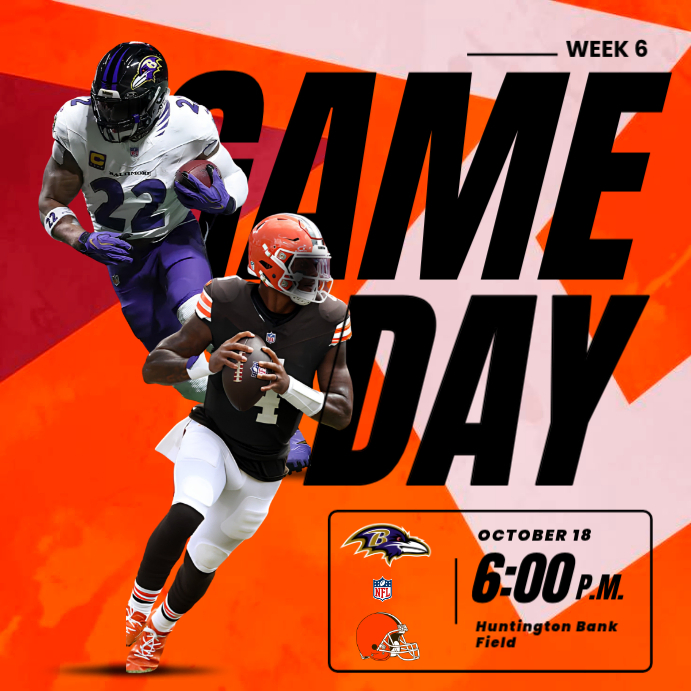 Football Game Day Instagram Ad Template | PosterMyWall