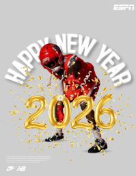 Grey Professional Football Gameday Flyer (us Letter) template