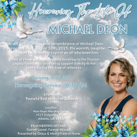 Grey Professional Funeral Flyer Instagram Post template