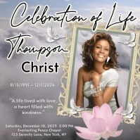Grey Professional Funeral Flyer Instagram Post template