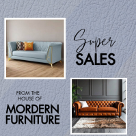 Grey Furniture Sale Instagram Post Template