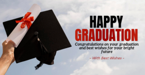 Grey Professional Graduation Celebration Facebook Shared Image delt Facebook-billede template