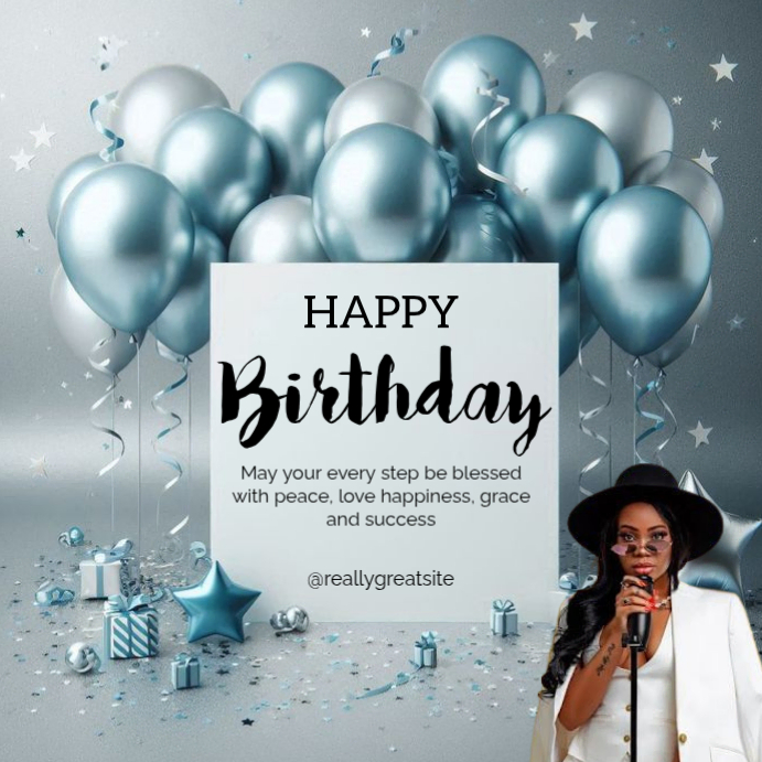 Plantilla de Grey Professional Happy Birthday Instagram Post | PosterMyWall