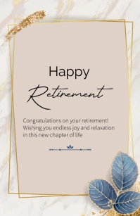 Grey Professional Happy Retirement Tabloid template