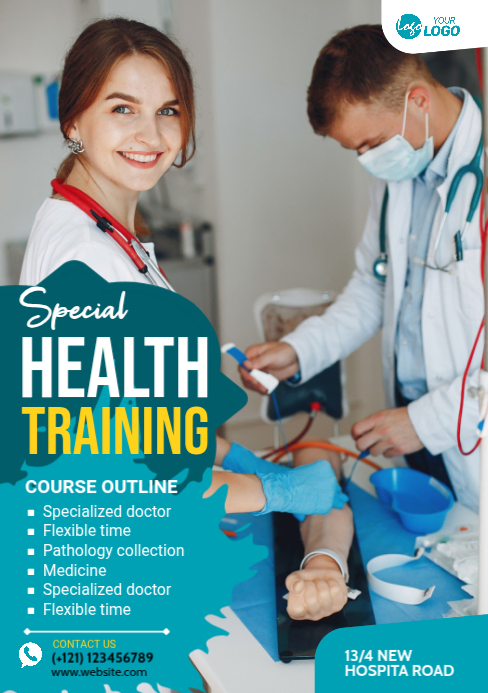Grey Health Training A5 Template | PosterMyWall
