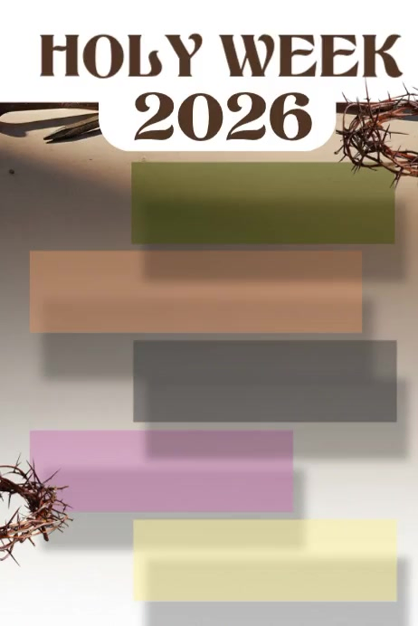 Grey Professional Holy Week Celebration Poster Video Template ...