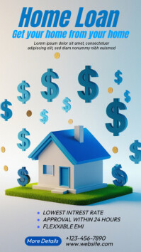 Grey Professional Home Financing  Digital Display (9:16) template