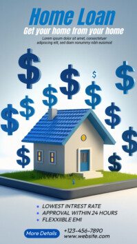 Серый Home Loan Promotion Instagram Story Template