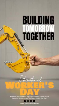 Grey Professional Labor Day Celebration Instagram Story Video template