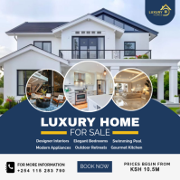 Grey Professional Luxury Home Sale Instagram Post template