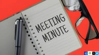 Grey Professional Meeting Minute Presentation (16:9) template