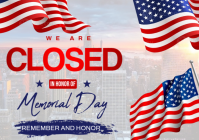 Grey Professional Memorial Day Closure A4 template