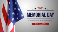 Grey Professional Memorial Day Digital Display งานแสดงผลงานแบบดิจิทัล (16:9) template