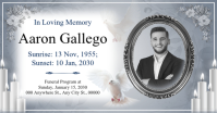 Grey Memorial Service Facebook Shared Image Template