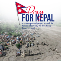 Gris Nepal Flood Relief Pos Instagram Template