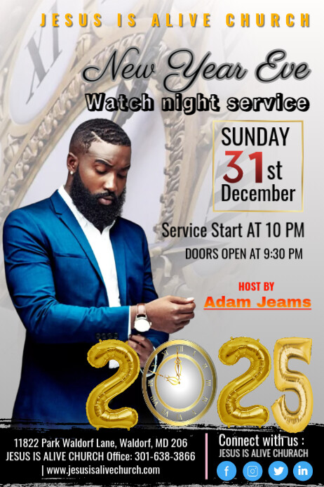 Copy of Grey Professional New Year Watch Service Poster | PosterMyWall
