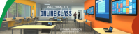 Grå Online Classroom Transparent Google Classroom Template