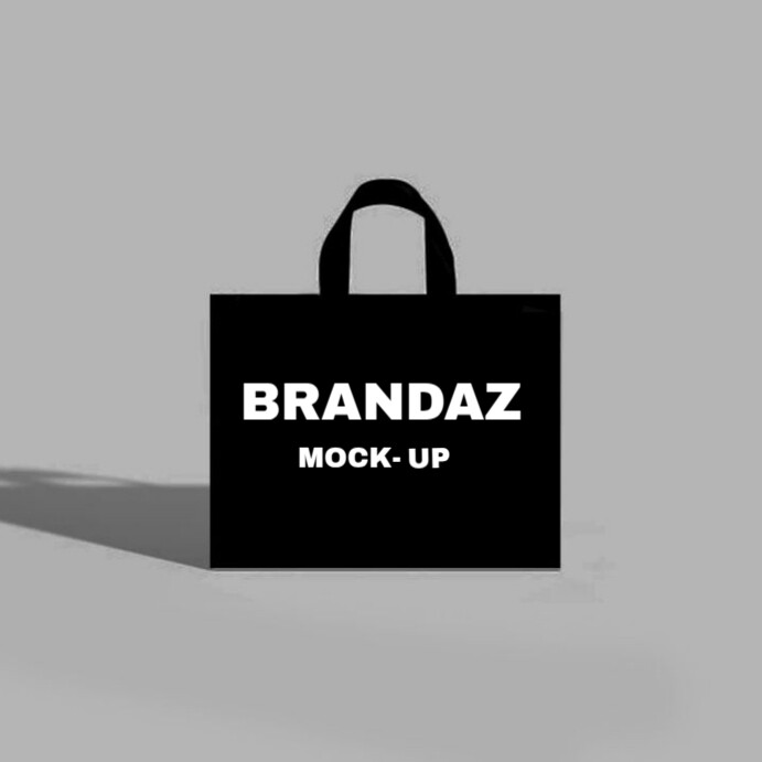 Grey Professional Paper Bag With Text Instagram Post templaat ...