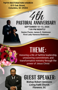 Grey Pastoral Anniversary Celebration Tabloide Template