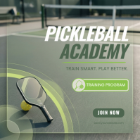灰色 Pickleball Academy Instagram Post Template
