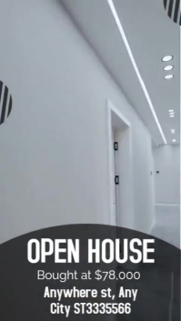 Grey Professional Real Estate Video Instagram Reel template