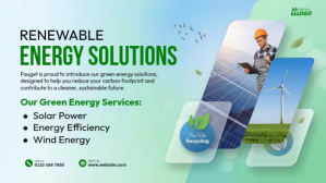 Grey Professional Renewable Energy Solutions Digital Display Video งานแสดงผลงานแบบดิจิทัล (16:9) template