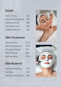 Grey Professional Salon Price List A4 template - Page 3