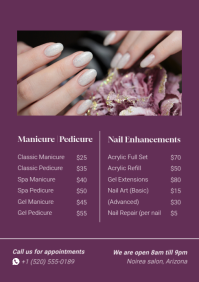 Grey Professional Salon Price List A4 template - Page 4