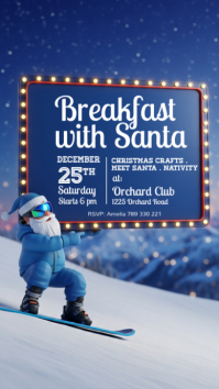 Grey Professional Skate With Santa Template Instagram Story