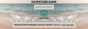 Grey Summer Deals Nagłówek wiadomości e-mail Template