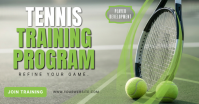 Grey Tennis Training Program Facebook Gedeelde Prent Template