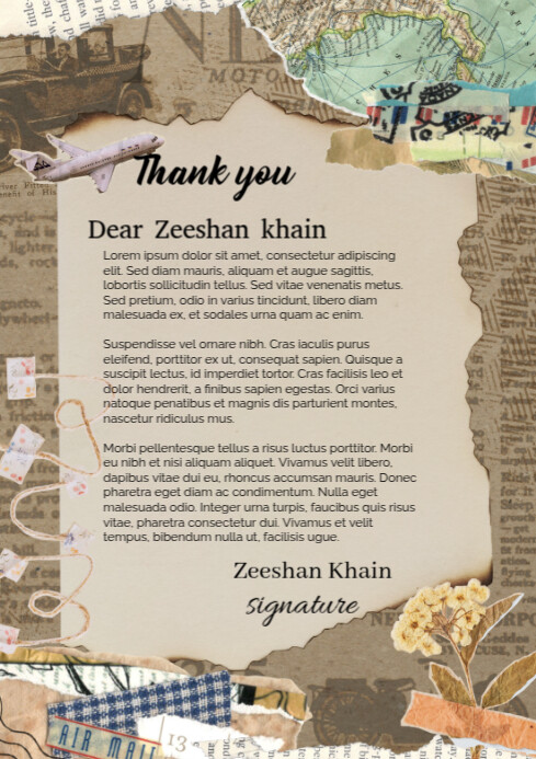 Grey Professional Thank You Page A4 Template | PosterMyWall