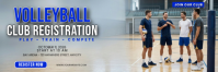 Grigio Volleyball Club Registration Заголовок Twitter Template