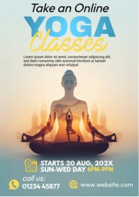 Grey Professional Yoga Training A5 template