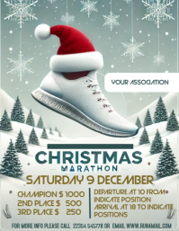 Grey Professionale Marathon Christmas Edition Volantino (us Letter) template