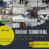 Grey Professionale Snow Removal Post Instagram template