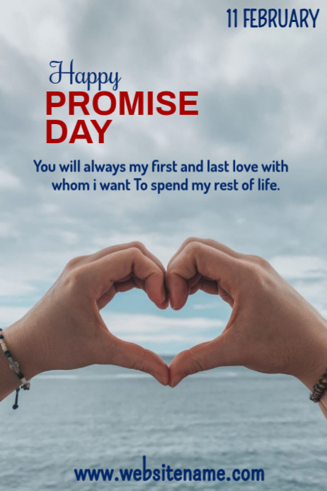 Plantilla de Grey Promise Day Poster | PosterMyWall