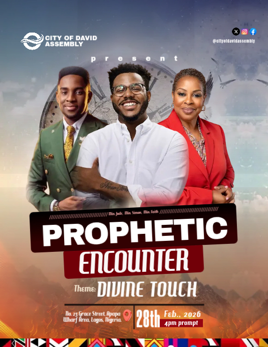 Copy of Grey Prophetic Encounter Event Flyer | PosterMyWall