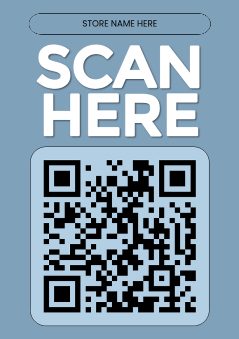 Simple Qr Code Posters Grey QR Code Poster A4 Template | PosterMyWall