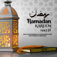 Grey Ramadan Instagram Post template